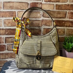 Dooney & Bourke Croc-Embossed Samba  shoulder bag  nwt